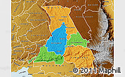 Political Map of NANDI, physical outside