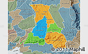 Political Map of NANDI, semi-desaturated