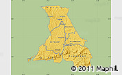 Savanna Style Map of NANDI, single color outside