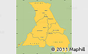 Savanna Style Simple Map of NANDI, single color outside