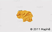 Political 3D Map of TINDIRET, single color outside