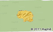 Savanna Style 3D Map of TINDIRET, single color outside