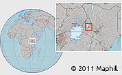 Gray Location Map of TINDIRET, highlighted parent region, hill shading