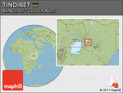 Savanna Style Location Map of TINDIRET, highlighted parent region