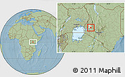 Savanna Style Location Map of TINDIRET, highlighted parent region, hill shading
