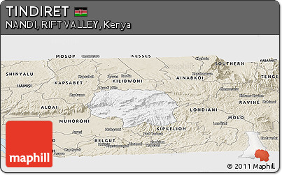 Classic Style Panoramic Map of TINDIRET