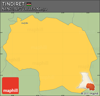 Savanna Style Simple Map of TINDIRET