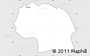 Silver Style Simple Map of TINDIRET, cropped outside