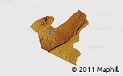 Physical 3D Map of LOLGORIAN, cropped outside