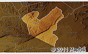 Physical 3D Map of LOLGORIAN, darken