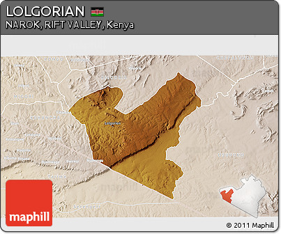 Physical 3D Map of LOLGORIAN, lighten