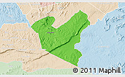 Political 3D Map of LOLGORIAN, lighten