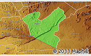 Political 3D Map of LOLGORIAN, physical outside