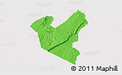 Political 3D Map of LOLGORIAN, single color outside