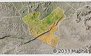 Satellite 3D Map of LOLGORIAN, semi-desaturated