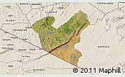 Satellite 3D Map of LOLGORIAN, shaded relief outside