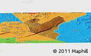 Physical Panoramic Map of LOLGORIAN, political outside