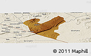 Physical Panoramic Map of LOLGORIAN, shaded relief outside