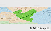 Political Panoramic Map of LOLGORIAN, lighten
