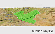 Political Panoramic Map of LOLGORIAN, satellite outside