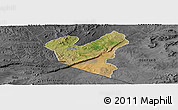 Satellite Panoramic Map of LOLGORIAN, darken, desaturated