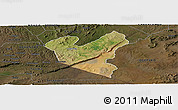Satellite Panoramic Map of LOLGORIAN, darken
