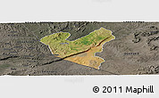 Satellite Panoramic Map of LOLGORIAN, darken, semi-desaturated