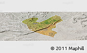 Satellite Panoramic Map of LOLGORIAN, lighten, semi-desaturated