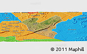 Satellite Panoramic Map of LOLGORIAN, political outside