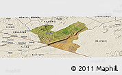 Satellite Panoramic Map of LOLGORIAN, shaded relief outside