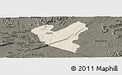 Shaded Relief Panoramic Map of LOLGORIAN, darken