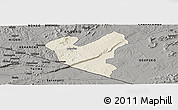 Shaded Relief Panoramic Map of LOLGORIAN, darken, semi-desaturated