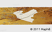 Shaded Relief Panoramic Map of LOLGORIAN, physical outside