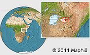 Satellite Location Map of MAU, highlighted parent region