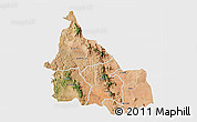 Satellite 3D Map of SAMBURU, single color outside