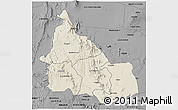 Shaded Relief 3D Map of SAMBURU, darken, desaturated