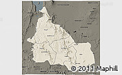 Shaded Relief 3D Map of SAMBURU, darken