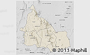 Shaded Relief 3D Map of SAMBURU, desaturated
