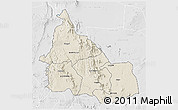 Shaded Relief 3D Map of SAMBURU, lighten, desaturated