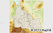 Shaded Relief 3D Map of SAMBURU, physical outside