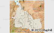Shaded Relief 3D Map of SAMBURU, satellite outside