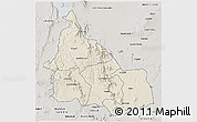 Shaded Relief 3D Map of SAMBURU, semi-desaturated