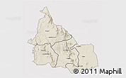 Shaded Relief 3D Map of SAMBURU, single color outside