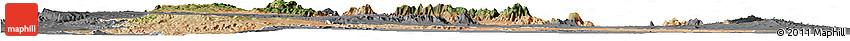 Satellite Horizon Map of SAMBURU, darken, desaturated