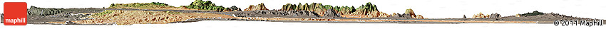 Satellite Horizon Map of SAMBURU, darken, semi-desaturated