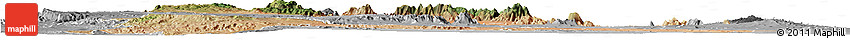Satellite Horizon Map of SAMBURU, desaturated