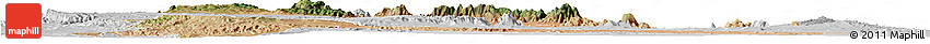 Satellite Horizon Map of SAMBURU, lighten, desaturated