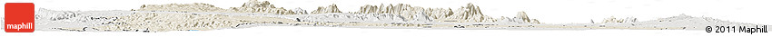 Shaded Relief Horizon Map of SAMBURU, lighten, semi-desaturated