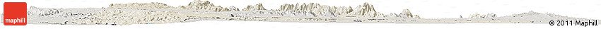 Shaded Relief Horizon Map of SAMBURU, semi-desaturated