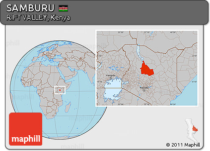 Gray Location Map of SAMBURU